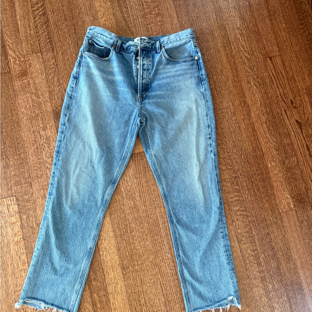 AGOLDE Riley High Rise Straight Crop, Zephyr Wash, Size 30 - Picture 3 of 6
